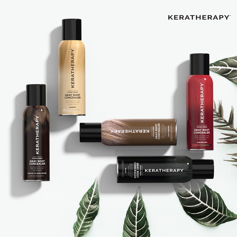 Keratherapy Keratin Infused Perfect Match Gray Root Concealer Spray, Auburn Red, 3 oz, 118 ml - Root Cover Up Spray to Hide Gray Roots - Keratin Therapy Hair Darkening & Temporary Scalp Concealer - Image 2